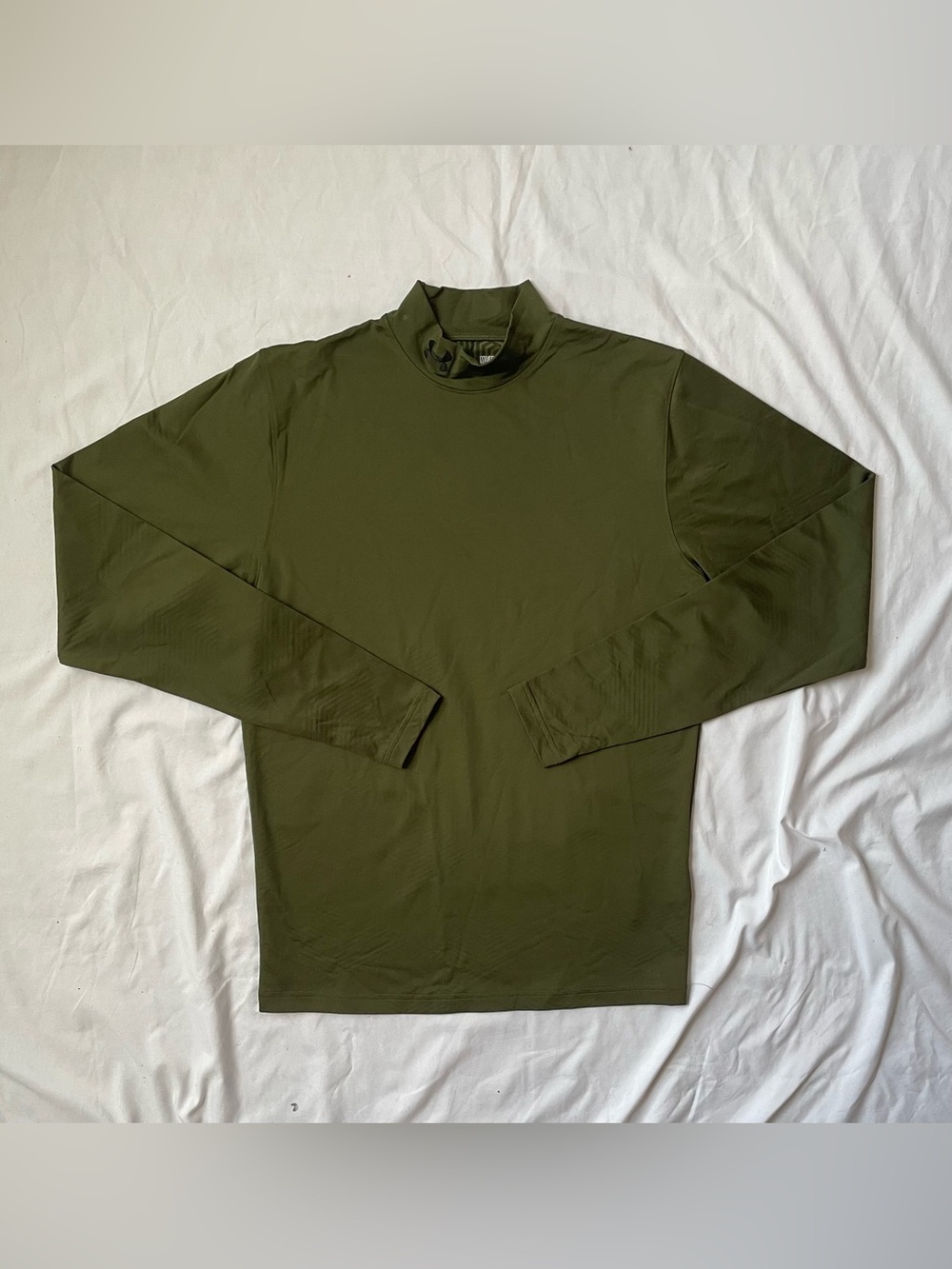 Under Armour Men’s Green ColdGear Infrared Mock Neck Fitted Long Sleeve Top M